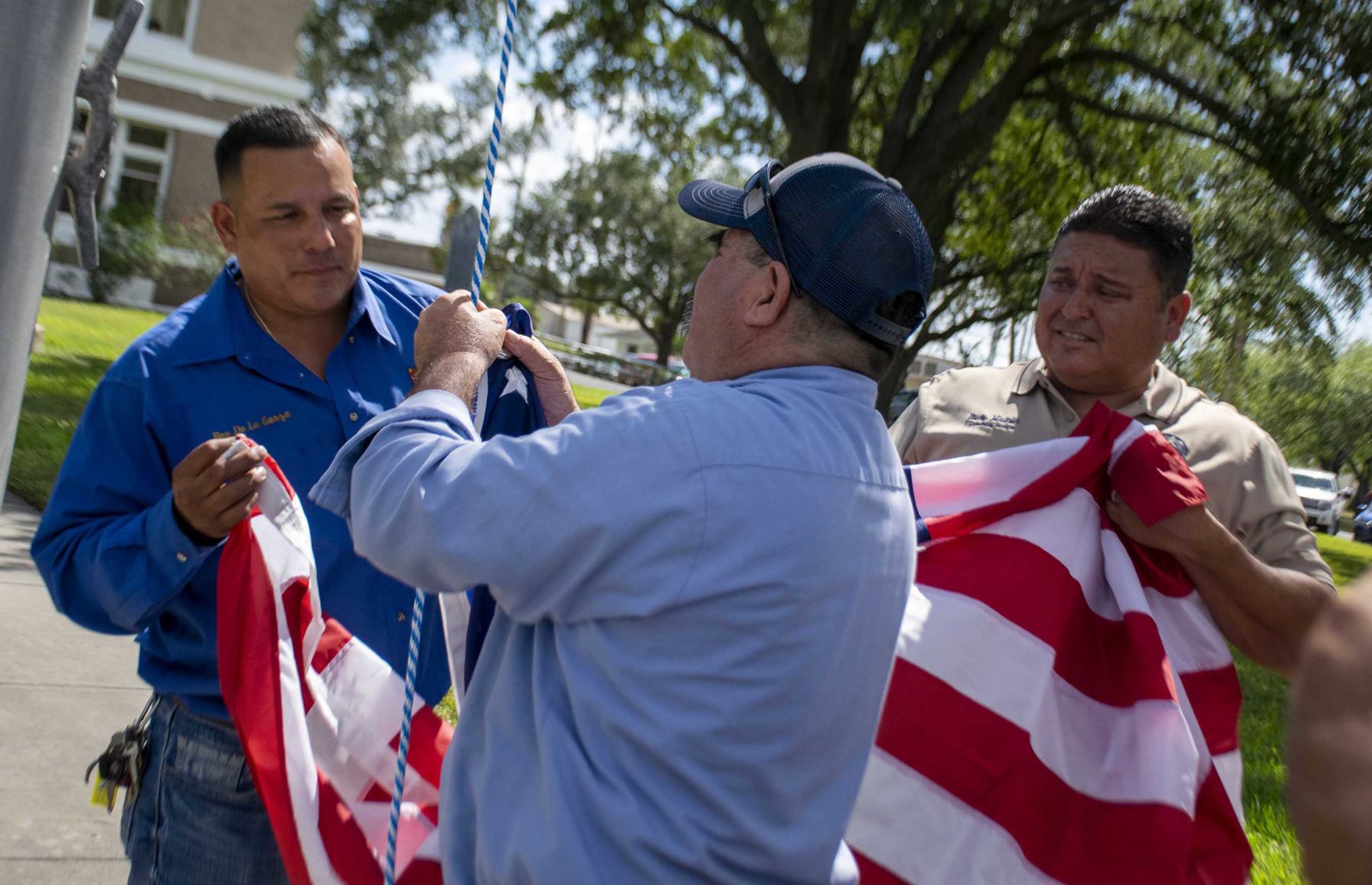 Flags replaced at courthouse